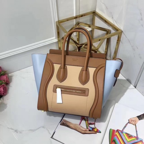 Celine luggage tote tricolor